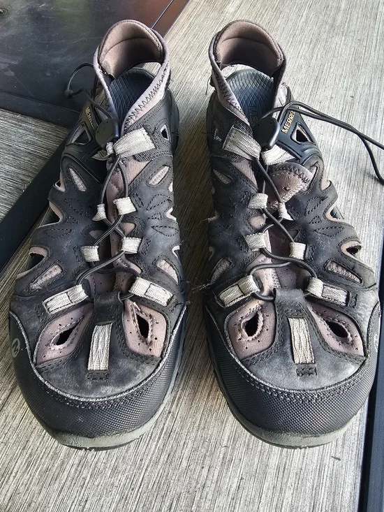 Merrell All Out Blaze Sieve Hiking Water Shoes Vibram  Black/Grey Men's 9.5