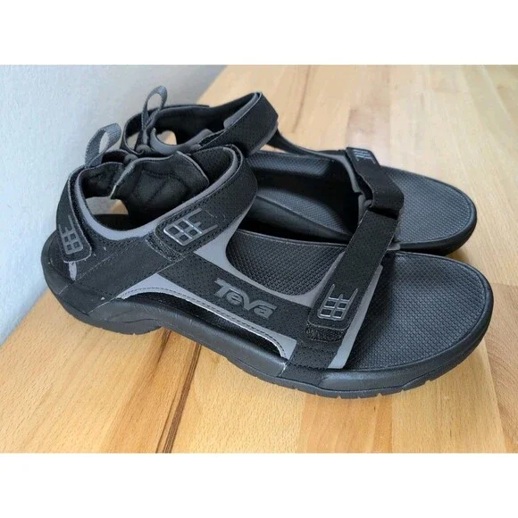 Teva Black Adjustable Strap Sandals Men’s US Size 12