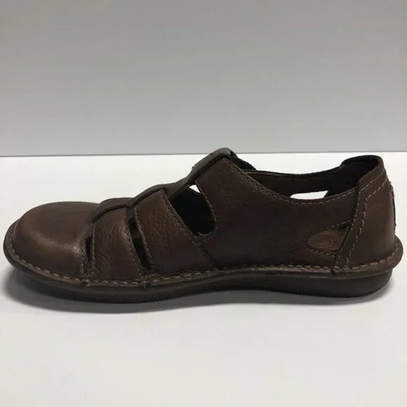 Clarks Men’s Hapsford Cove, Brown Leather Sandals, Size 7M