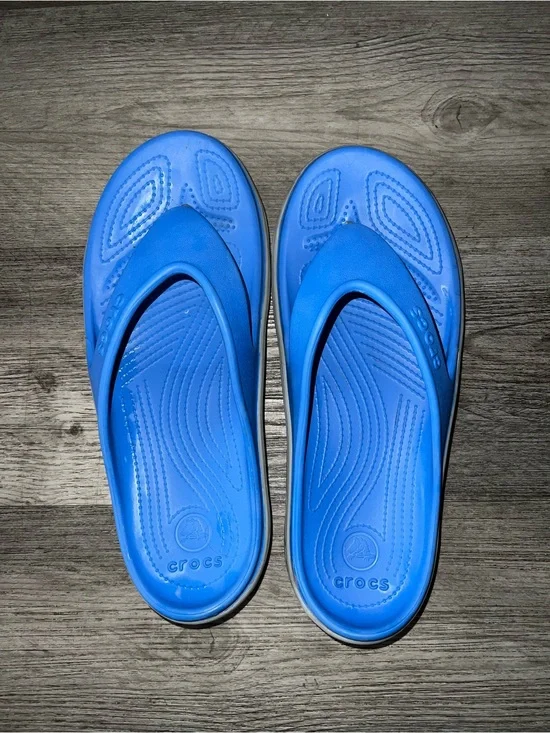 CROCS Bright Blue Thong Sandals