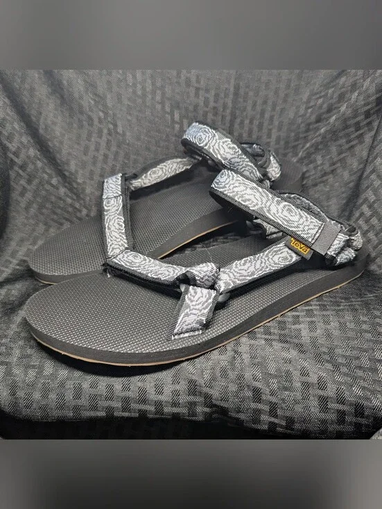 Black & Gray Teva Original Universal Sandals.
