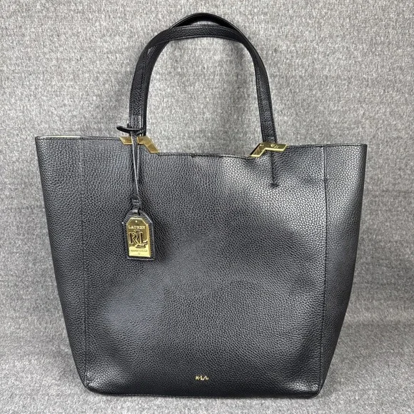 Ralph Lauren Women's Black Shoulder Satchel‎ Bag Sz L