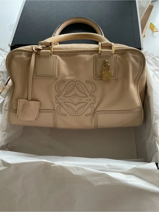 Loewe Amazona Soft blush Leather Satchel Bag