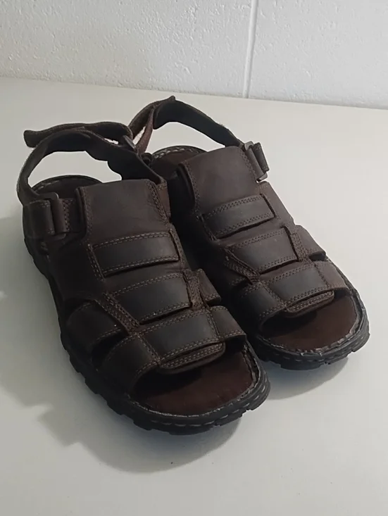 NWOT Skechers Leather Vintage Fisherman Sandals 11 Brown Y2K Chunky Dad
