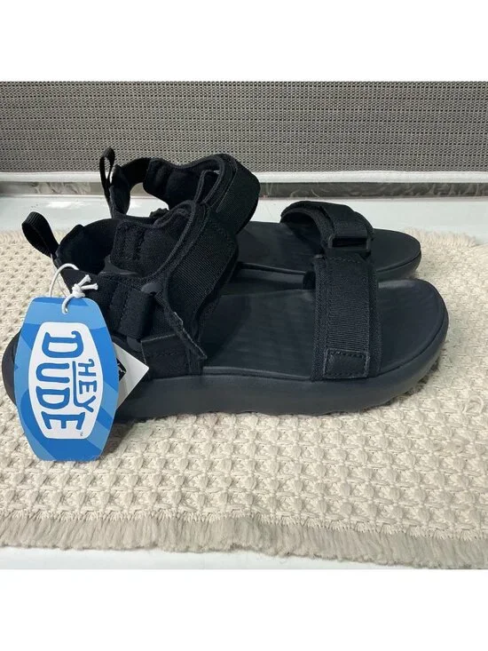 Hey Dude Men's Lightweight Fabric Strap Sport Trekking Sandals Carson Men's Sz 9