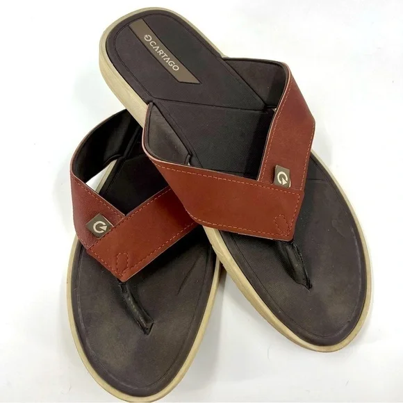 Cartigo Valencia Leather flip flops‎