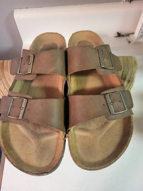George Brown Double-Buckle Men's Slide Sandals