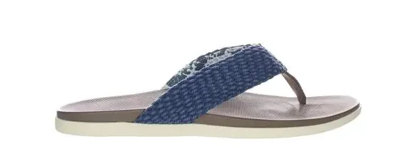 Johnnie-O Mens Windward Blue Flip Flops Size 10M (7743457)
