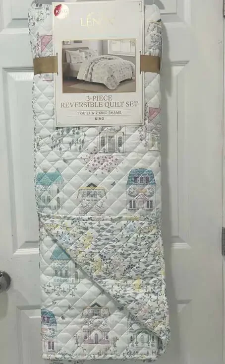 Lenox Spice Village 3-Piece Reversible King Quilt Set