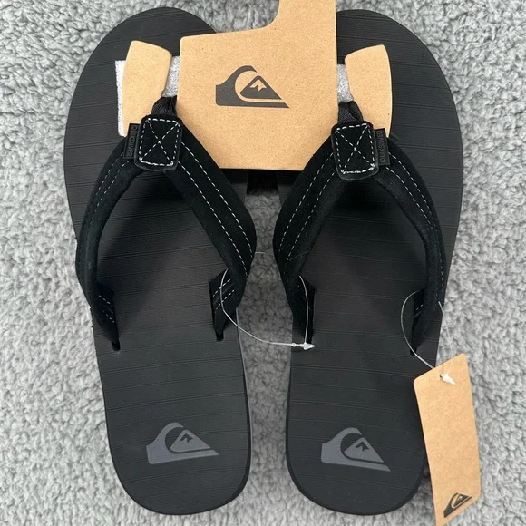 Quiksilver Carver Suede‎  Flip-Flops Mens Sz 12 New!
