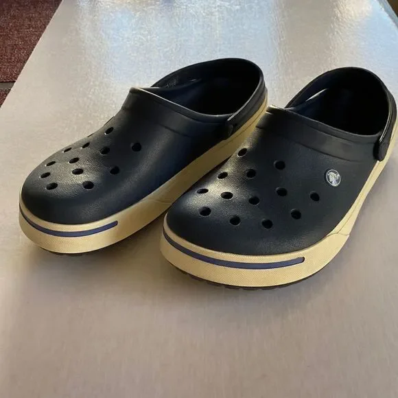CROCS Men’s Navy Slip On Sandals Size 12