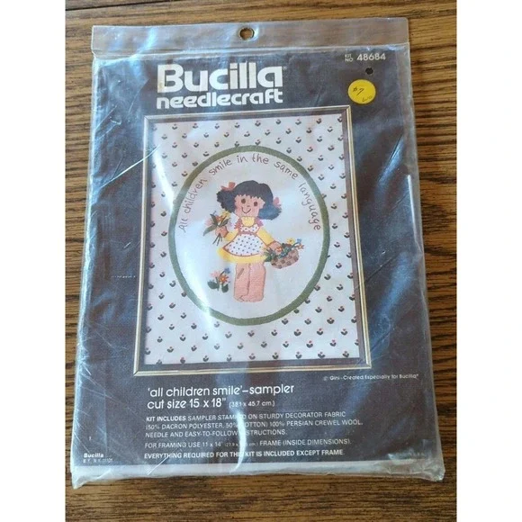 Vintage New Bucilla Needlepoint Stitch Kit 