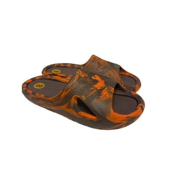 NEW! Adidas Adicane Men's Slide Sandal Size 8 Orange Brown