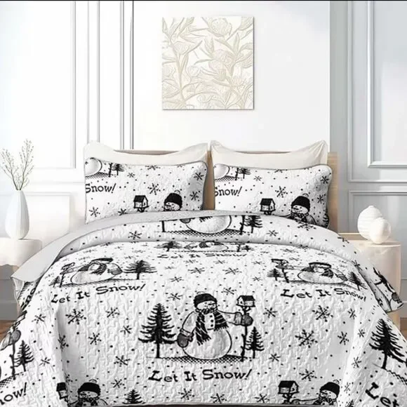 Snowman Themed Bedding Set