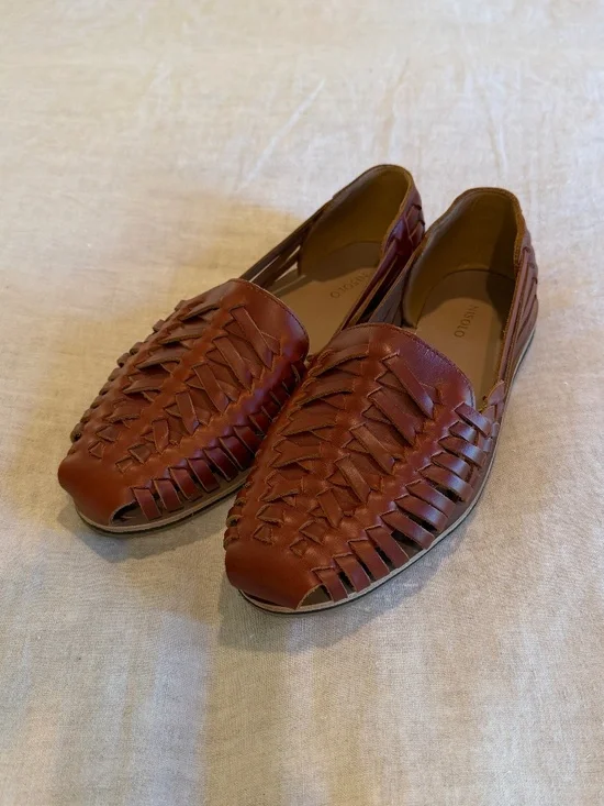 Nisolo Men's Huarache Sandal Brandy Leather Size 9 Like New