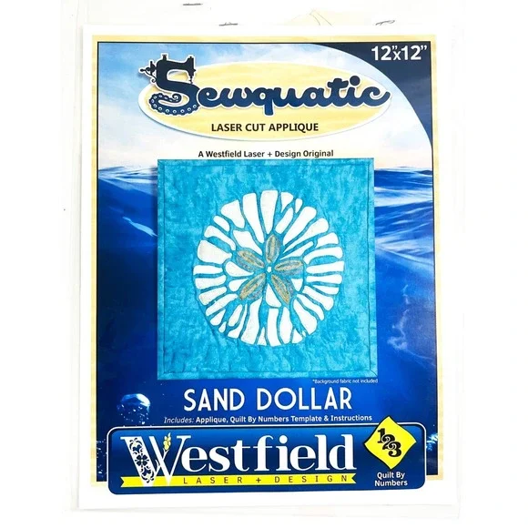 Sewquatic Laser Cut Applique Sand Dollar Quilt‎ By Numbers Pattern By  Westfield