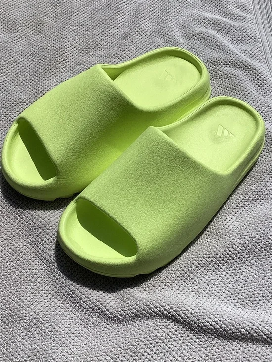 adidas Men’s Slide Sandals in Neon Lime Green