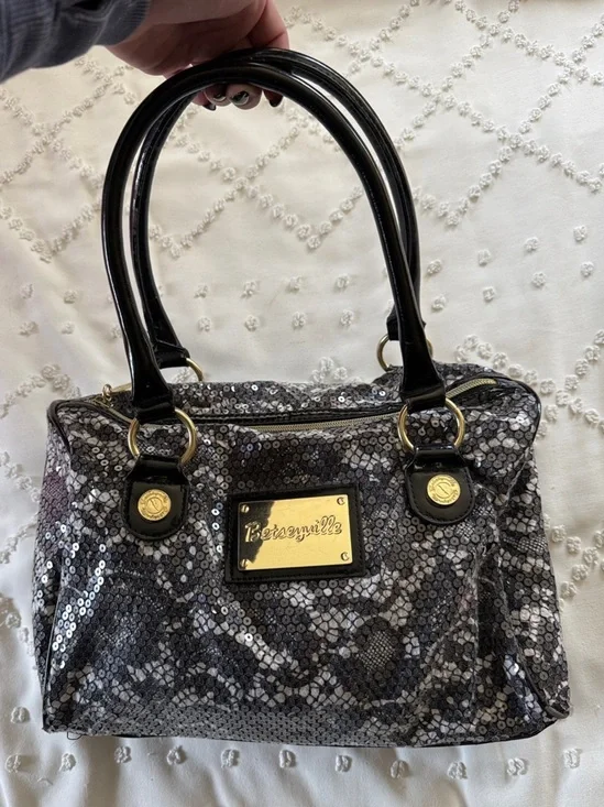 Vintage Y2K Betsey Johnson Sequin Satchel Bag