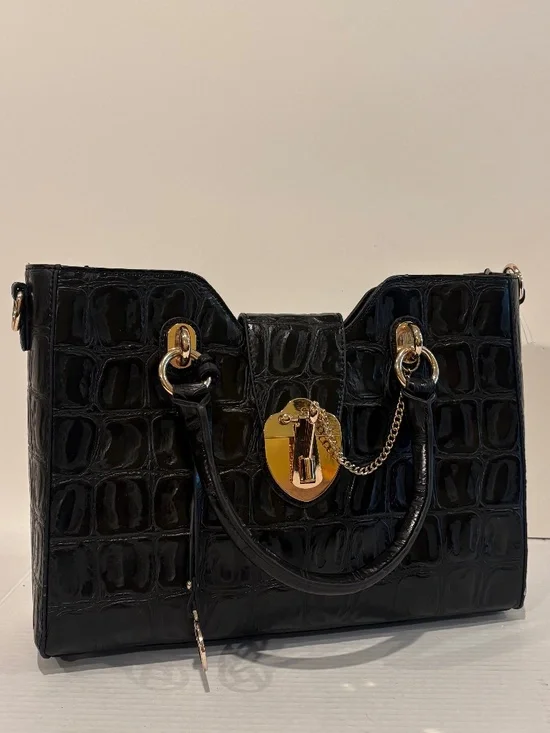 NEW W/TAG - SUPERIOR QUALITY  EMBOSSED LEATHER BAG