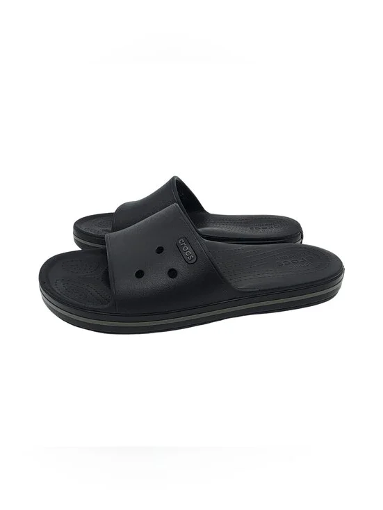 Crocs Crocband III Slide Sandals Black Gray 10M, 12W
