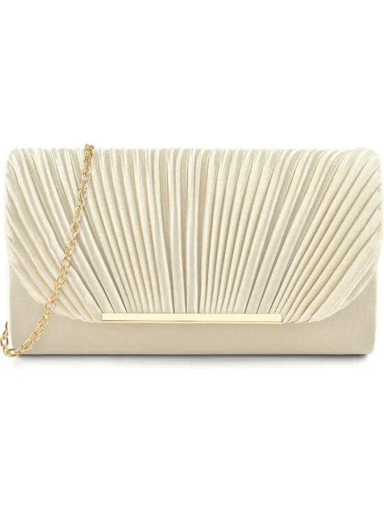 👜Women's Apricot Evening Handbags for Formal Wedding Party Prom Shoulder Bags