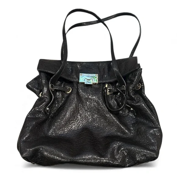 JIMMY CHOO BLACK SOFT LEATHER Luxury Old Money HANDBAG