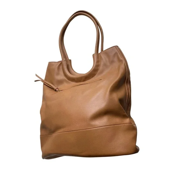Sole Society Tan Brown Faux Leather Suede Handbag Shoulder‎ Bag Boho Vibes