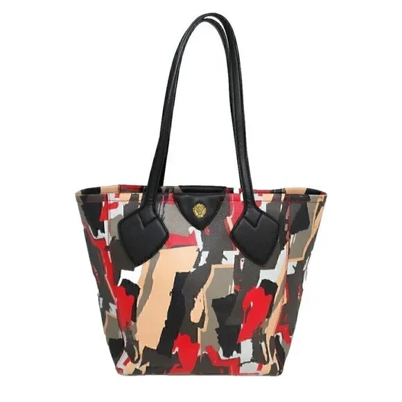 ANNE KLEIN multicolor abstract pattern tote, shoulder bag, handbag, purse