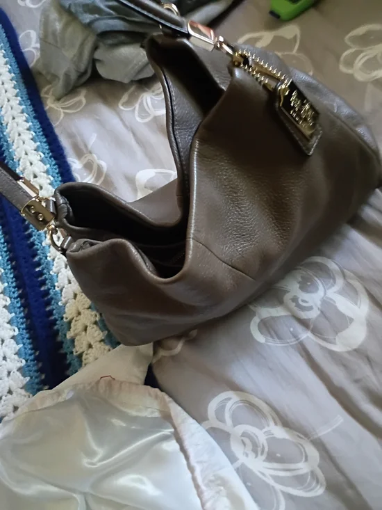 Coach Taupe Leather Shoulder Bag - Women's Handbag