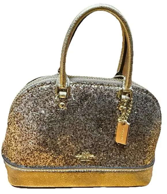 NWT COACH Woman’s X Gold Glitter Micro Mini Sierra Bag Wizard of Oz with Strap