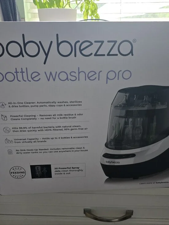 Baby Breeza Bottle Washer Pro - White and Black