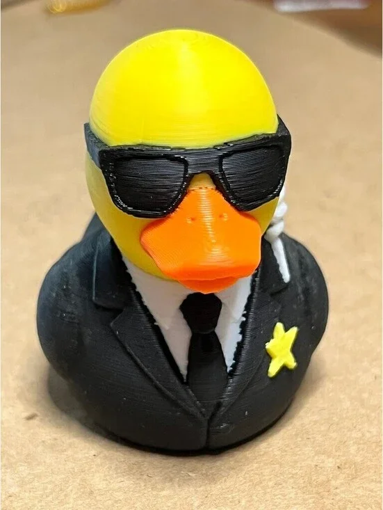 Secret Service Duck - Ready to keep watch over a JEEP or Desk near you!
