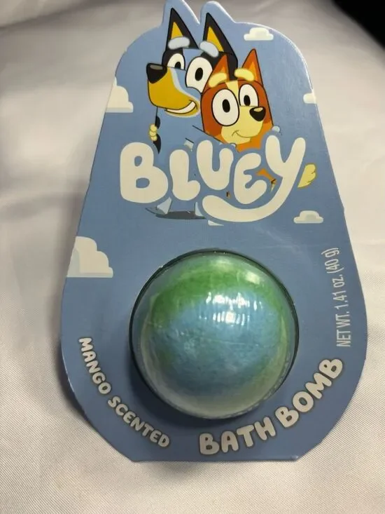 New Bluey Mango Scented Bath Bomb - Blue & Green