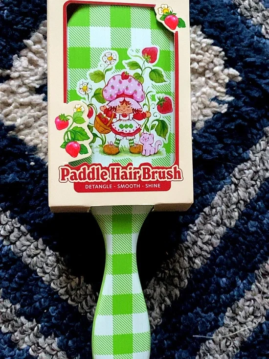 Paddle Hair Brush – Green Check Hair Brush