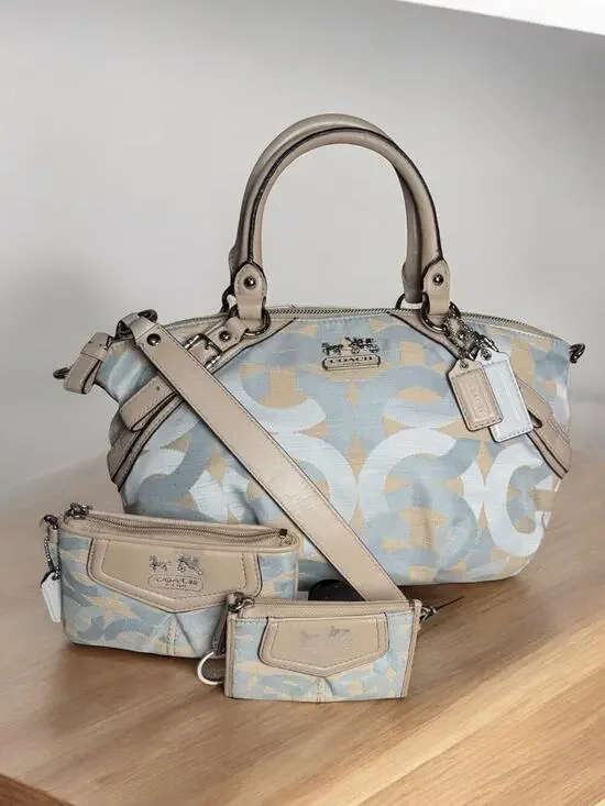 Y2K Coach 17078 Madison Sophia OP Art Satchel Bag 3 Piece Set