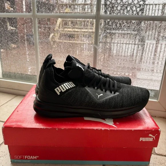 Puma Enzo‎ Beta Woven Mens Running Shoes Black 195125-04 Size 12