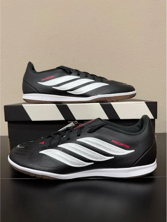 Size 10 - Adidas Predator Club Sala Indoor Soccer “Black White”