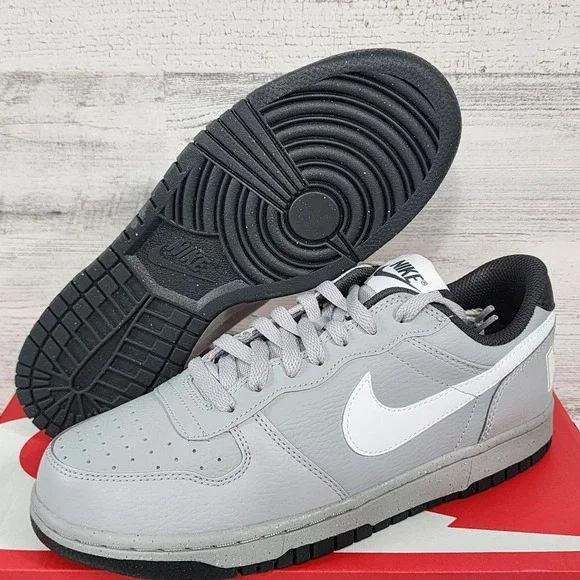 Nike Big Nike Low Mens Size 8‎ Light Smoke Grey Summit White Sneakers 355152-017