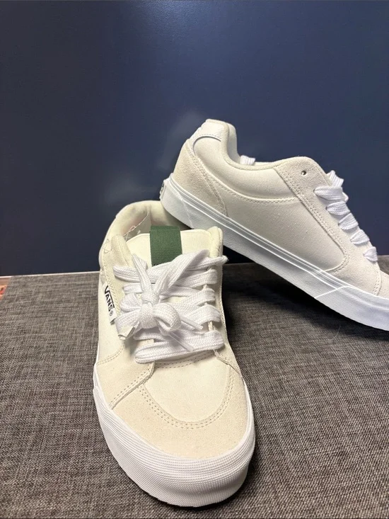 VANS Chukka Push Skate Shoes VN000CZWJVY Beige White Green Mens Size 10.5 rare