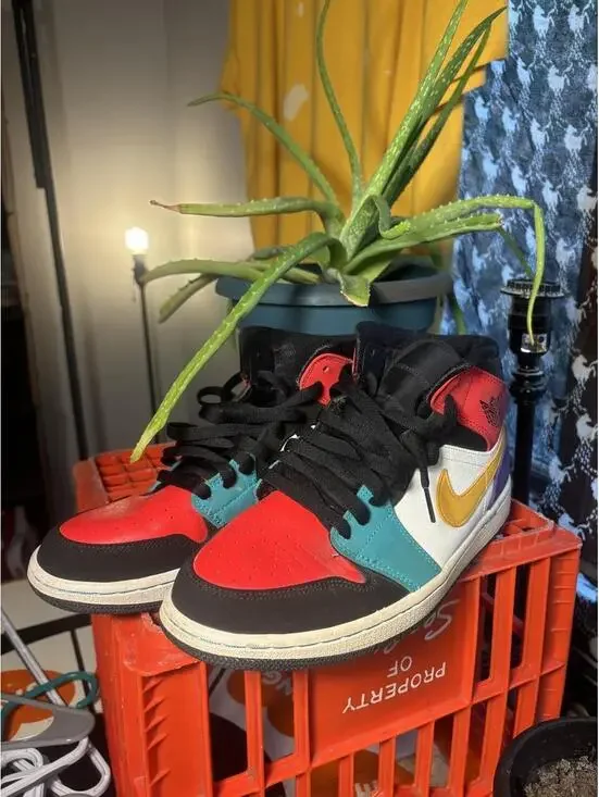 Jordan Men's Multi and Red Trainer