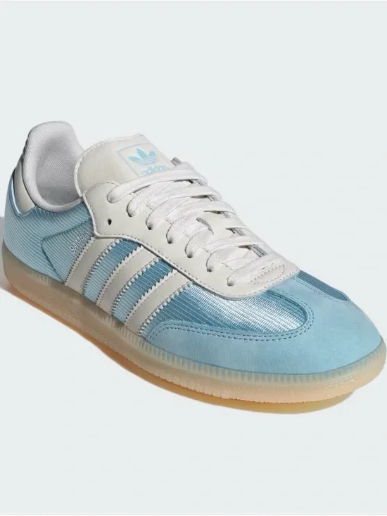 adidas Samba OG Sneakers in Light Blue and White