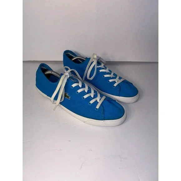 Lacoste Sport Ramer QS SPM Sneakers Mens US 11.5 Blue White Almond Toe Lace‎ Up