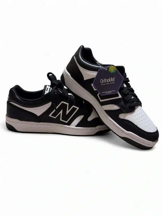 New Balance Black and White Retro Court Sneakers