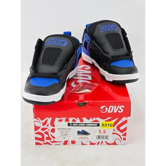 DVS Comanche Skate Shoes Mens 5.5 Blue Black White DVO1310400 - New