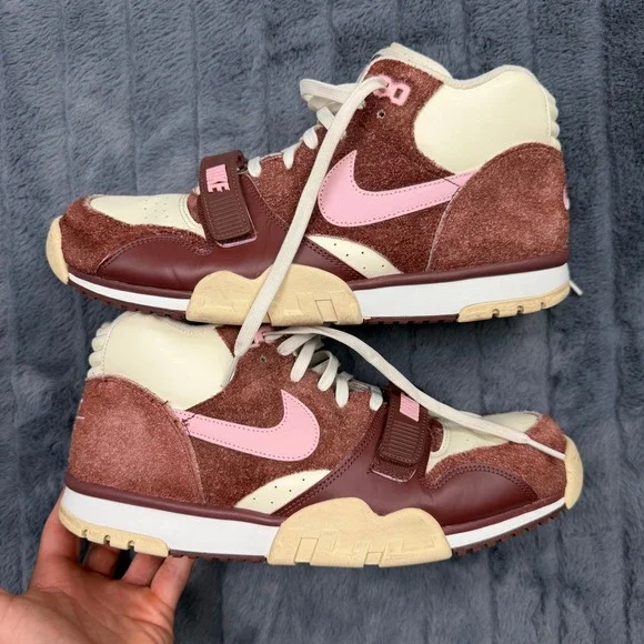 Nike Air Trainer 1 Shima Shima Brown Pink Suede DM0522-201 Mens 12