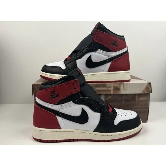 Jordan 1 High Black Toe Reimagined - GS Size 7Y Red/Black (FD1437-106)