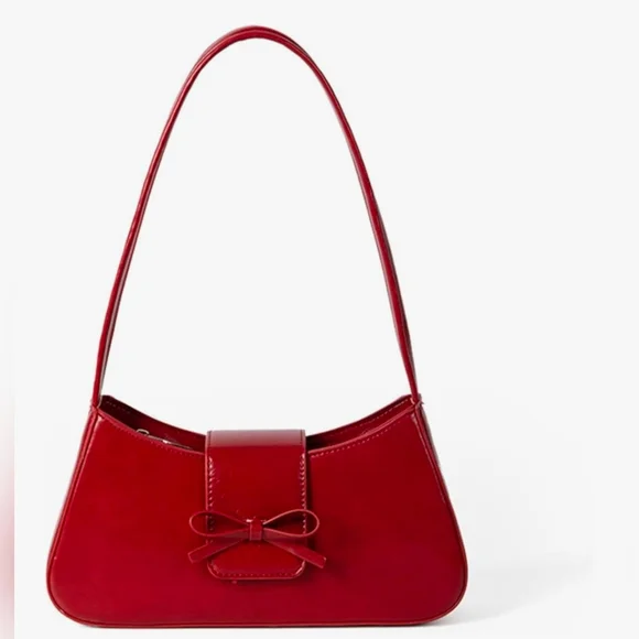 Elegant Red‎ Bow Accent Women's Bag