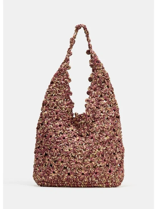 ZARA RAFIA BUCKET BAG