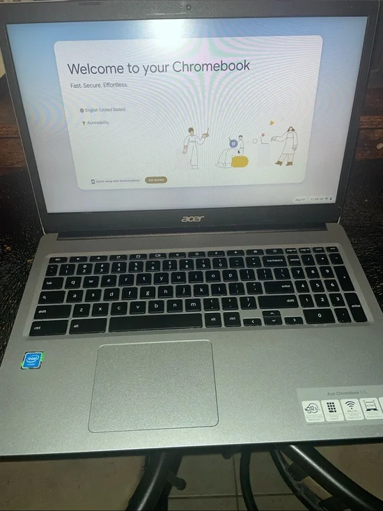 Acer Chromebook 315 Silver and Black Laptop
