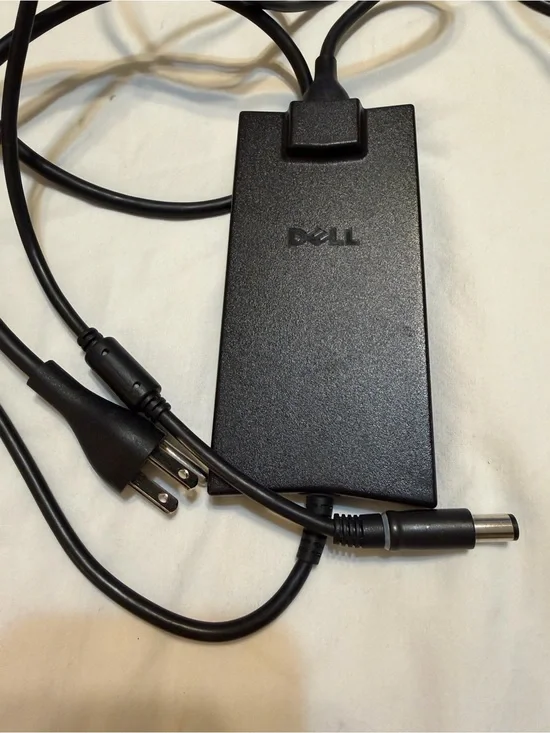 Dell Black Laptop AC Adapter with DC Barrel Connector
